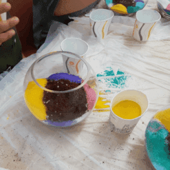 자유학년제 직업체험프로그램 플로리스트체험 테라리움 색모래5